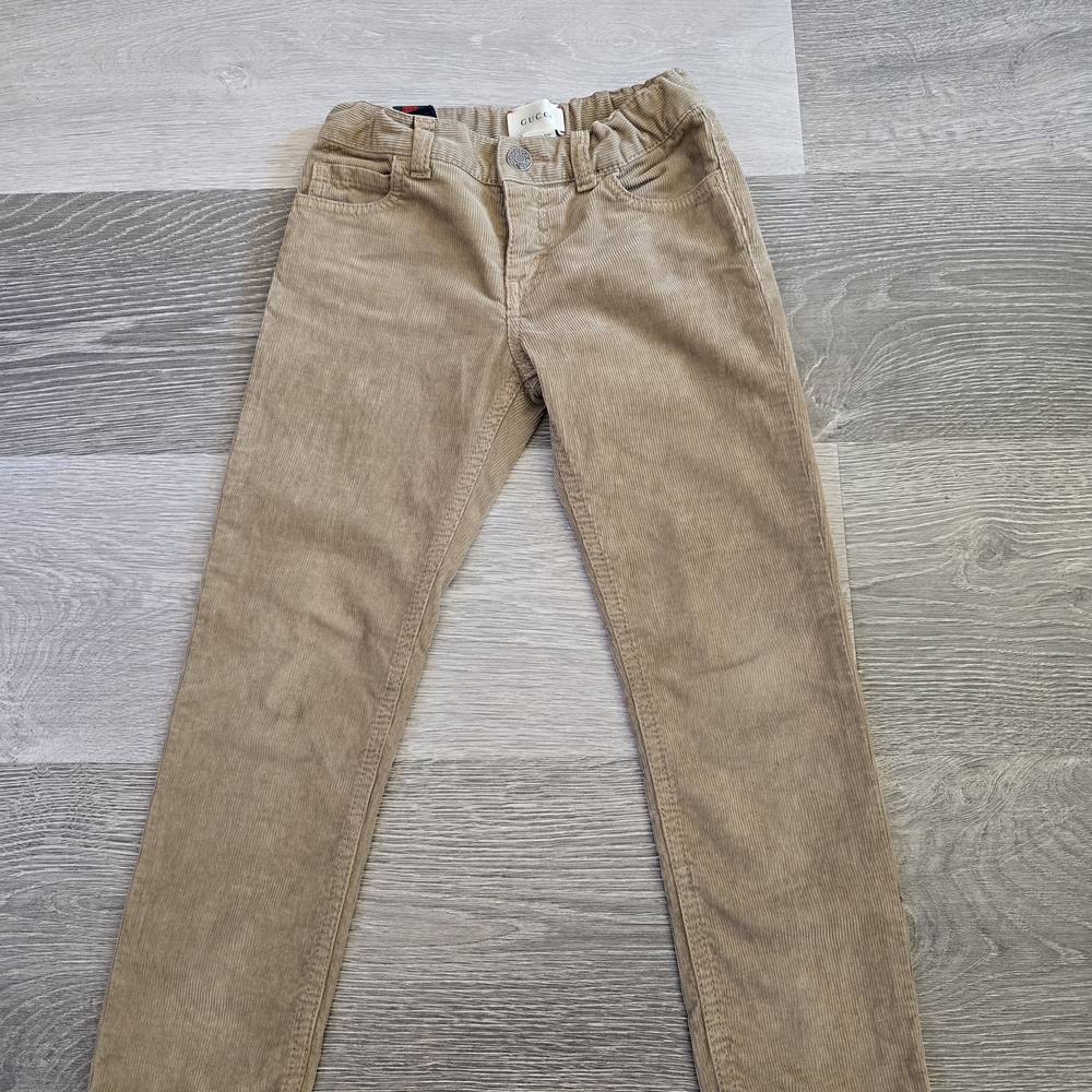 Gucci Tan Corduroy Pants, Boys 5Y
